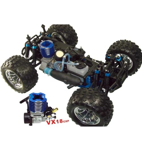 1/10 Nitro RC Truck 80KM/H Fast Nitro Gas Power Car 4WD Hhigh Speed Off Road Climbing Truck Buggy for Adult 18CXP Gas-Engine Remote Control Truck RTR Hobby Racing Vehicle Short Course Crawler