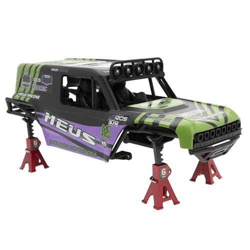MEUS Racing MB18 TRX4M Body & Chassis Kit for Traxxas TRX4M Defender Bronco K10 F150 High Trail 1/18 RC Crawler Upgrades Parts (Green&Purple) - color: Green&purple