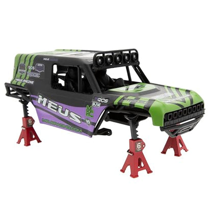 MEUS Racing MB18 TRX4M Body & Chassis Kit for Traxxas TRX4M Defender Bronco K10 F150 High Trail 1/18 RC Crawler Upgrades Parts (Green&Purple) - color: Green&purple
