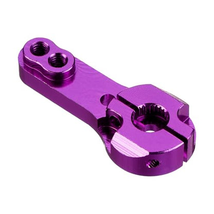 MECCANIXITY 5 Pcs Aluminum Servo Horn 25T Steering Arm 35mm Length Purple Suitable for DIY RC Car/Boat/Airplanes Boat Model Accessories with 2 Pcs Screws - color: Purple