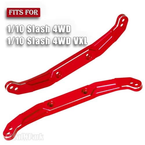 RC Body Mount Upgrades Part for 1/10 Slash 4x4 VXL,Aluminum Front & Rear Body Mounts with Body Posts Hops Up,Red - color: Red - (Upgrades)