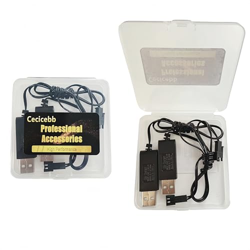 7.2V USB Charger with SM-2P Plug Battery Charging Cable for 7.2V NICD/NIMH Battery RC Truck RC Excavator RC Cars