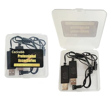 7.2V USB Charger with SM-2P Plug Battery Charging Cable for 7.2V NICD/NIMH Battery RC Truck RC Excavator RC Cars