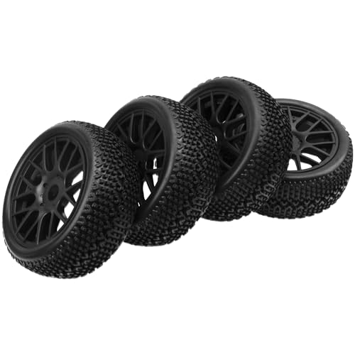 OD 4.52" 1/8 Off-Road RC Buggy Tires and Wheels Rims 17mm Hex Compatible with Arrma Typhon Talion Losi 8IGHT HPI HSP Redcat Racing Kyosho Hobao Traxxas RC 1/8 Scale Buggy