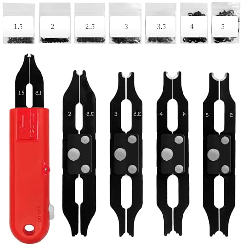 E Clips Assortment Kit with Removal and Installation E Clip Tool - E Clips Tool 350Pcs E Clips on 7 Sizes - 1.5mm 2mm 2.5mm 3mm 3.5mm 4mm 5mm Clip Rings E Clips Tool