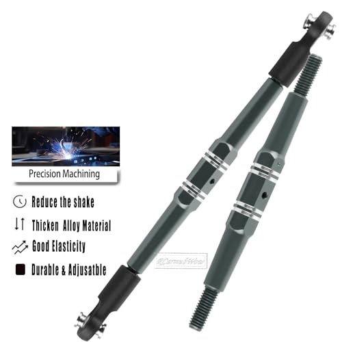 RC Turnbuckles Camber Links Upgrades Part for 1/10 Outcast/Kraton 4x4 4S V2 BLX,Alloy Aluminium Links Steering Linkage Turnbuckles Tie Rods Linkage Set,Titanium - color: Titanium(1set)