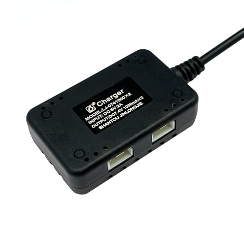 2-in-1 7.4V Lipo Battery Charger - RC Car Balance Chargers USB Cable 1A with XH-3P Plug Connector for 2S 7.4V Batteries RC Cars Drone Truck Boat Airplane Quadcopter Airsoft SCX24 SCX10