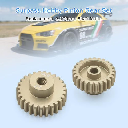 Surpass Hobby M0.6 Pinion Gear 3.175mm 25T 26T 27T 28T 29T Motor Gears for 1/10 RC Car Brushed Brushless Motor Parts - size: 25T 26T 27T 28T 29T
