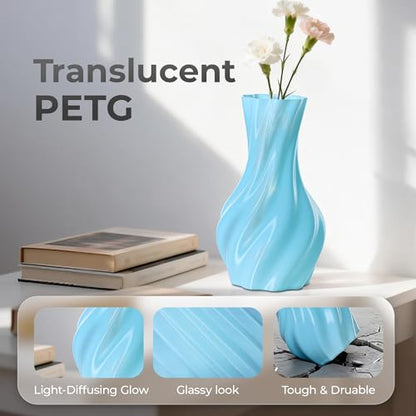 Official CREALITY PETG 3D Printer Filament 1.75mm 1KG BluewhiteGradient | High Precision Strong Toughness, Odorless Better Flow Moistureproof 3D Printing Ender Filament - color: Petg-1kg Blue White Gradient, size: 1.75 mm