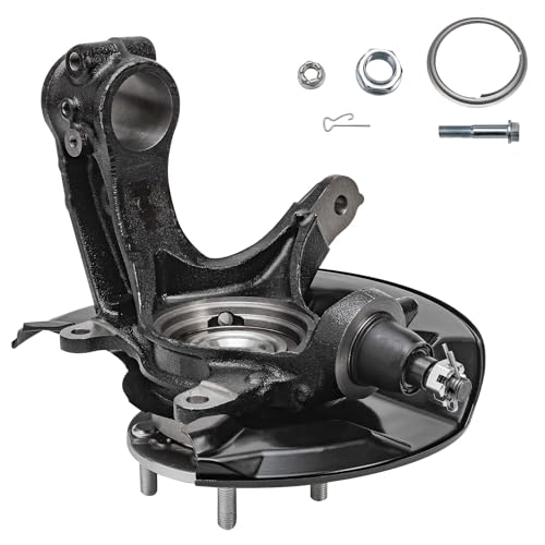 Detroit Axle - 4pc Front Steering Knuckles Kit for 2013-2016 Honda Accord | 2 Steering Knuckles & Wheel Bearing Hubs 2 Outer Tie Rod Ends 2013 2014 2015 2016 Replacement - size: 4SU50433/Kit