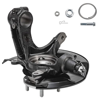 Detroit Axle - 4pc Front Steering Knuckles Kit for 2013-2016 Honda Accord | 2 Steering Knuckles & Wheel Bearing Hubs 2 Outer Tie Rod Ends 2013 2014 2015 2016 Replacement - size: 4SU50433/Kit