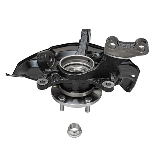 Detroit Axle - Front Steering Knuckles & Wheel Hub Bearings + Outer Tie Rod | Ends Replacement for RX330 RX350 RX400h Highlander - 4pc Set - size: 4SU48636/Kit