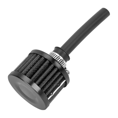 12 mm Breather Filter Compatible with 196cc and 212cc Engines, Black | filter-paper element, flexible rubber inlet pipe, helps screen intake dust, install tool included, small-engine parts - color: Black