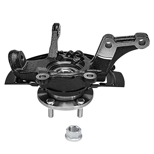 Detroit Axle - Front Steering Knuckles & Wheel Hub Bearings + Brake | Calipers w/Bracket Replacement for 2002-2006 Nissan Altima 3.5L - size: 4BU48743/Kit
