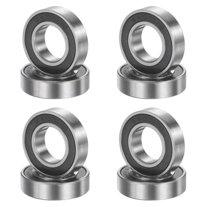 uxcell 8Pcs 6800 2RS 10mmx19mmx5mm Deep Groove Ball Bearings, Double Rubber Shielded Bearing Steel ABEC5 High Performance for Industrial Machinery Precision Transmission, Black - size: 6800 2RS 10mmx19mmx5mm