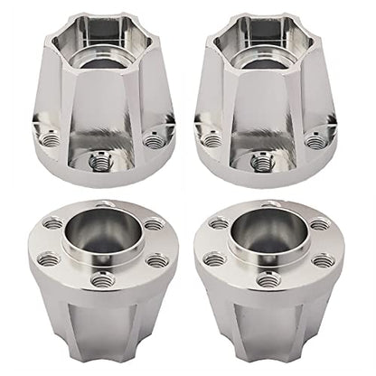 4Pcs Metal RC Wheel Hub Adapter 12mm Hex for 1/10 RC Crawler(S 18mm) | 1.9inch 2.2inch Beadlock Wheel Rim Adapter,18mm Extension Wheel Adapter,Alloy Metal,Silver - size: 18mm