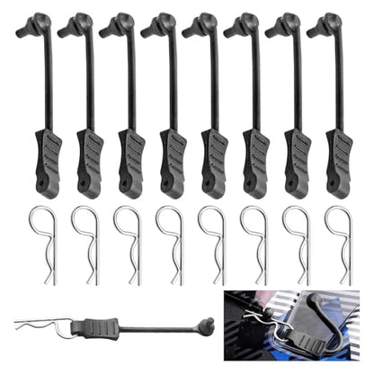 20pcs HobbyPark Universal RC Car Body Clips and Retainer for All 1/10 1/12 Scale Arrma Traxxas Axial SCX10 Losi Redcat HPI Exceed Shell Replacement Pins - size: 1.2mm Rod Silver Clips