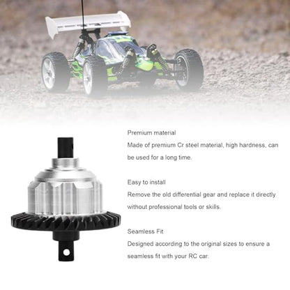 RC Car Differential Gear, Upgrade Rear Diff Gears Kit Seamless Replacement for 1/10 MAXX Slash (Silver)