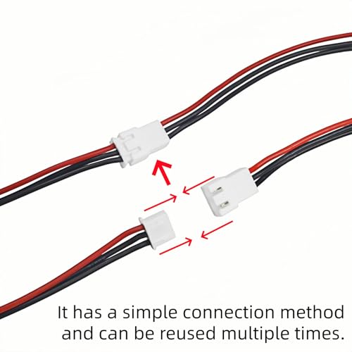 5PCS JST-XH 2S Balance Plug Extension Lead 22AWG Silicone Wire 200mm for RC Drone FPV Quadcopter Lipo Battery Charger DIY