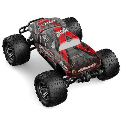 1:8 Scale Brushless RC Monster Truck for Adults, 100km/h+ High Speed 4x4 Offroad Remote Control Car for Adults with Dual 3S Rechargeable Battery Fast 4WD Remote Control Cars Buggy - style: Raptor Racing