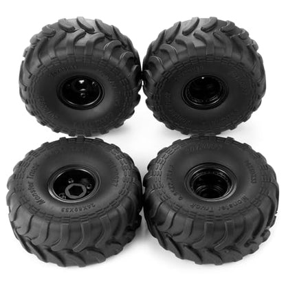 MORLORDY 1.0" Plus Wheel Tires Set 69 * 33mm for Axial SCX24 TRX4M TFMS FCX24 1/18 1/24 RC Crawler Car Upgrade Parts