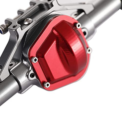 1:10 Rock Crawler Axle, Aluminum Alloy Front and Rear Axle for Axial SCX10 RC Crawler Car (Titanium) - color: Silver