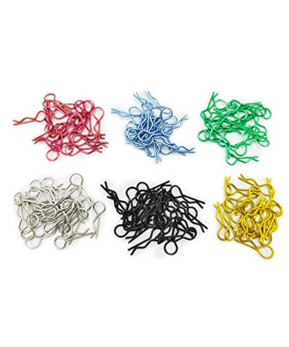 130pcs Universal RC Body Clips Steel R Clips for 1/10 1/12 Scale | Stainless Steel, Rust Resistant,Compartment Storage Case,Redcat HPI Himoto HSP Exceed RC Car Buggy Shell Replacement