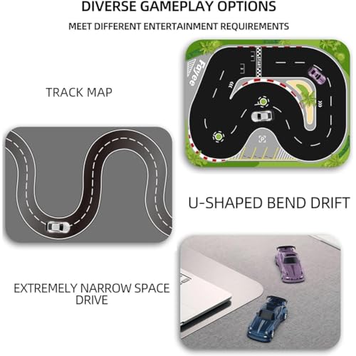 Mini Desktop RC Drift Car, 1:64 Scale 4WD High-Speed 2.4Ghz Remote Control Racing Sports Car with LED Lights for Adults Hobbyists - color: Ivory White