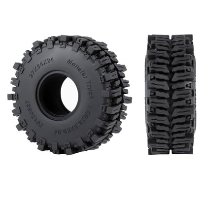 SWX 1.0 Soft Mud Tires 64x27mm 4Pcs for TRX4M SCX24 | Mud Tires, 64x27mm, Soft Compound, TRX4M, SCX24, 1.0, 4Pcs