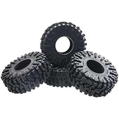 1.9 Crawler Tires 4.72" OD Rubber Tires Fit 1.9" Beadlock Wheel Rims Compatible with Traxxas TRX-4 SCX10 90047 SCX10 III AXI03007 CC01 1/10 RC Crawler