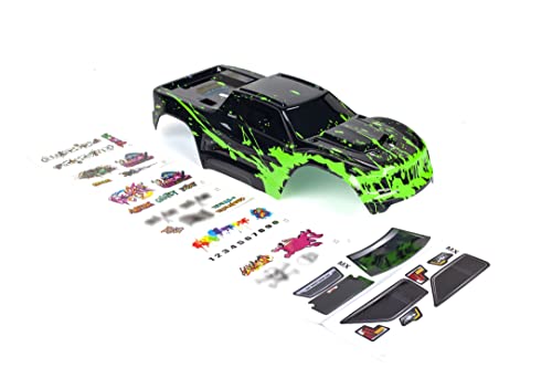 Custom Body Muddy Green Style Compatible for V1 Traxxas Maxx 1/10 4X4 4WD Truck Shell Cover(Truck not Included) MX-MG-01