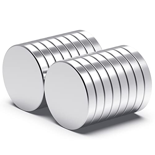 Strong Neodymium Magnets - Rare Earth, Heavy Duty, Round, Small, 0.79 x 0.12 Inch, 16 PCS - color: Silver, size: 0.79inch 16PCS