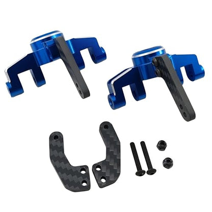 Front Steering Knuckles Caster Blocks for ARRMA Mojave Kraton 4S (Blue) | Aluminum,1/8,1/10,Outcast,BLX,ARA330792,Front Hubs,CNC Machined,High Strength,Precision Fit,Wear Resistant,RC Upgrade - color: Blue