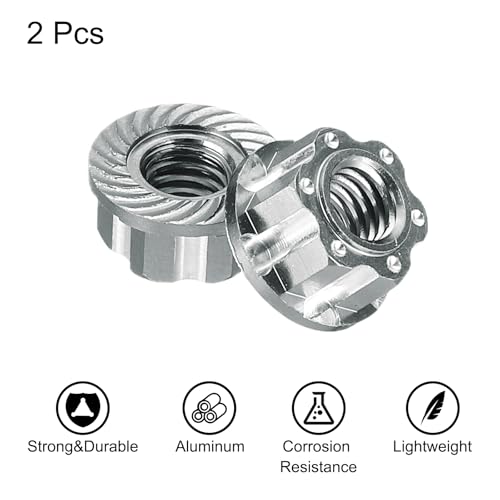 MECCANIXITY Hexagonal Nuts Aluminum M4 RC Wheel Carving Hex Nuts Dustproof Anti-Skid Mount Cap for 1/10 RC Model Car Trucks Off Road Car Upgraded Parts Pack of 2(Gray) - color: Gray