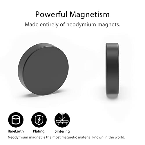 Strong Neodymium Magnets - Rare Earth, Heavy Duty, Round, Small, 0.47 x 0.12 Inch, 50 PCS, Black - color: Black, size: 0.47inch 50PCS