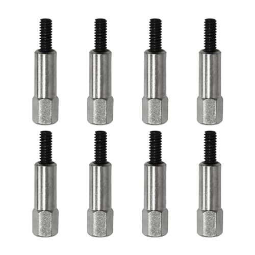 YALOK Chrome Valve Cover Bolt Kit, 8 Pcs Stainless Steel Covers Bolt Set, Small Block Car Stud Nut, Replacement for 283 305 327 350 383, Engine SBC Stud Kit, Automotive Replacing Parts