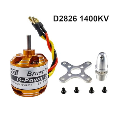 DYS D2826 2200KV/1400KV/1000KV/930KV Brushless Outrunner Motor 2-3S for Multicopter RC Aircraft Fixed-Wing UAV（D2826 1400KV） - color: D2826 1400KV