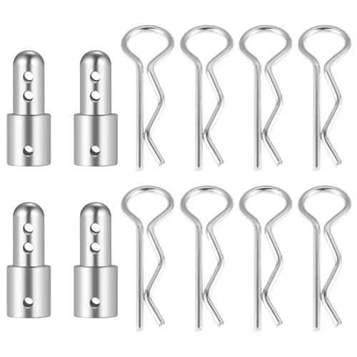 RCHUBAM 4PCS Body Posts with Pins for MJX Hyper Go 14210 14209 14301 14302 | Aluminum Front & Rear Body Posts,RC Upgrade Parts,2 Color - color: Silver