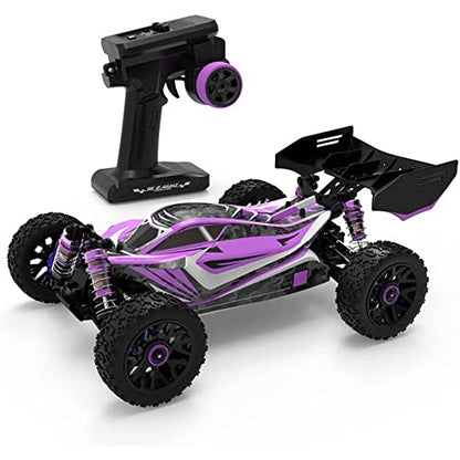RC Car, 1/14 Scale 2.4GHz Remote Control Car, 4WD 60km/h High Speed Racing Car, Off-Road Buggy Drift Car RTR with Aluminum Alloy Chassis, Fast Race Buggy Hobby Car - color: F, size: 2 battery