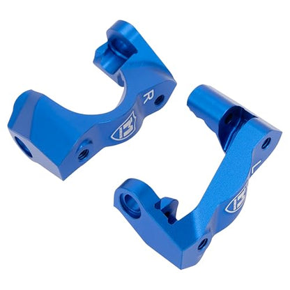 MEUS Racing Aluminum Steering Knuckles C-Hub Stub Axle Carrier Kit for Traxxas 1/16 Mini Maxx Upgrade Parts #10736,10752(Blue) - color: Blue