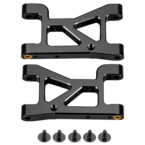RC Aluminum Alloy Front & Rear Lower Suspension Arms Set Compatible with Tamiya XV01 1/10 RC Drift Car Upgrade Replace Parts, High-Precision XV01 Lower Swing Arms Set (Black) - color: Black