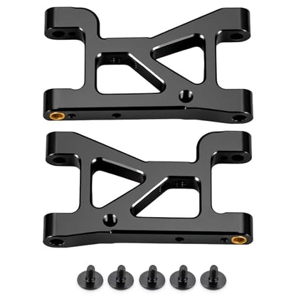 RC Aluminum Alloy Front & Rear Lower Suspension Arms Set Compatible with Tamiya XV01 1/10 RC Drift Car Upgrade Replace Parts, High-Precision XV01 Lower Swing Arms Set (Black) - color: Black