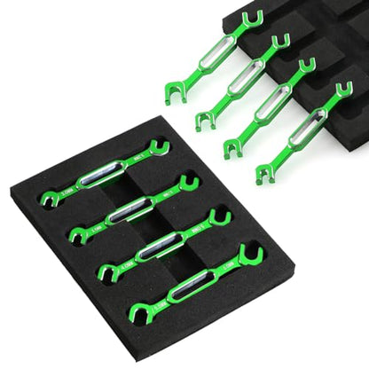 kingsea RC Car Wrench Aluminum Alloy Turnbuckle Nut Ball Joint Remover 3.0/3.2/3.5/3.7/4.0/5.0/5.5/6.0mm Universal Repair Tool Compatible with RC Car Boat RC Drone, Green - color: Green