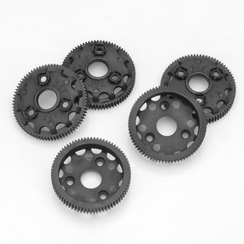 daitoku 48P 76T Spur Gear Transmission Gears 5Pcs for 1/10 Slash 2WD Rustler Stampede Bandit VXL XL-5 - size: 48P 76T