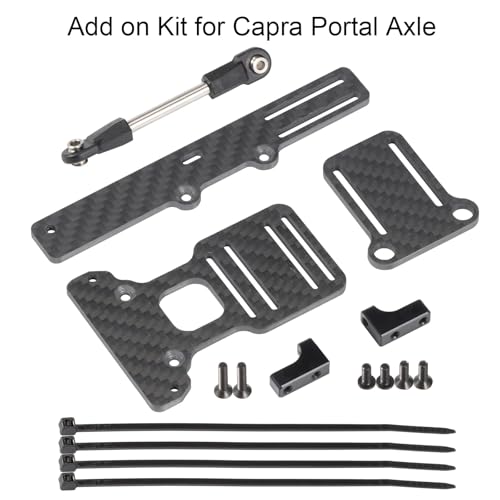 1/10 RC LCG Chassis Kit Ultra Light 92g/3.3oz Performance Carbon Chassis for 1/10 RC Crawler Capra SCX10 (BOA Servo Mount for Capra) - style: BOA Servo Mount for Capra