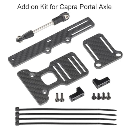 1/10 RC LCG Chassis Kit Ultra Light 92g/3.3oz Performance Carbon Chassis for 1/10 RC Crawler Capra SCX10 (BOA Servo Mount for Capra) - style: BOA Servo Mount for Capra