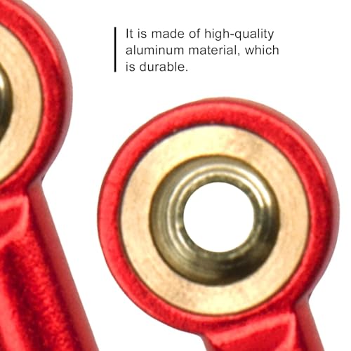 kingsea 10 Pcs Steering Linkage Tie Rod End M2 Ball Joint Linkage Tie Rod End for RC Car Boat Truck, Red - color: Red