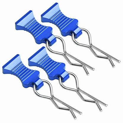 1/10 RC Car Body Clips Pins with Pull Tabs R Clips for All 1:10 1/12 Scale Axial Redcat HPI Himoto HSP Exceed RC Car Parts Truck Buggy Shell Replacement, Set of 4 (Navy Blue) - color: Navy Blue