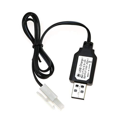 9.6V USB Charger Battery Charging Cable for RC Car KET-2P