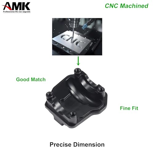 AMK SCX10 III Brass Diff Cover 76g 1/10 Capra Portal Axle Differential Housing Front Rear Set for RC Crawler Axial SCX10 Pro UTB10 Upgrades AR45P